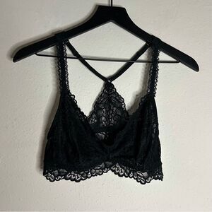 Xhilaration Black Lace Racerback Bralette Size M